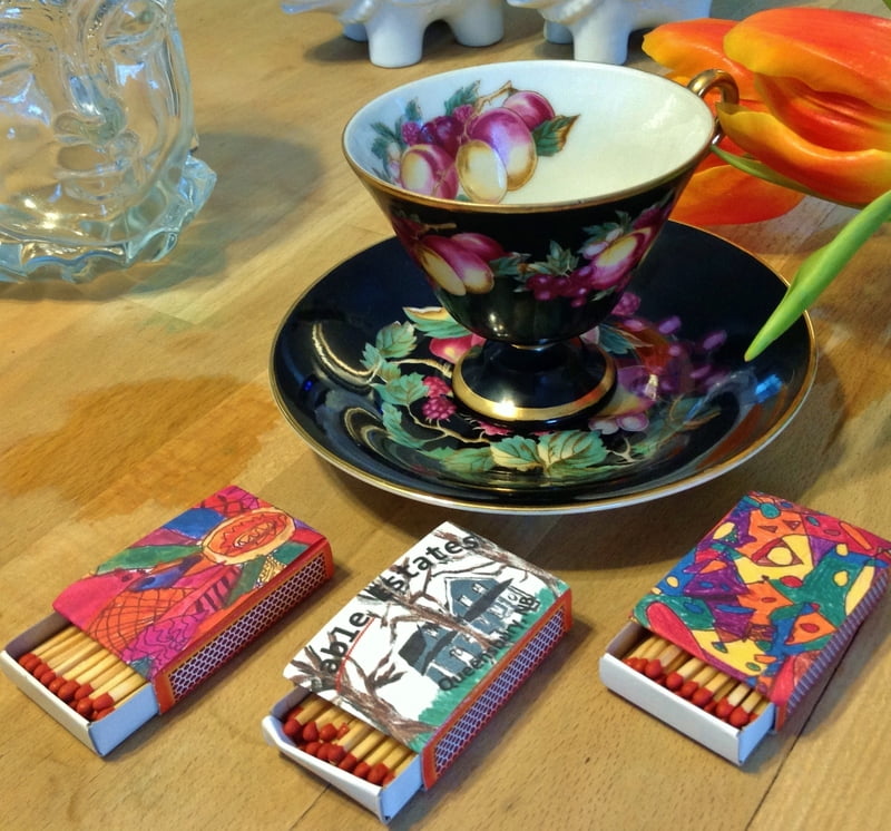 teacup story matchbox art combo
